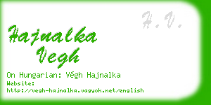 hajnalka vegh business card